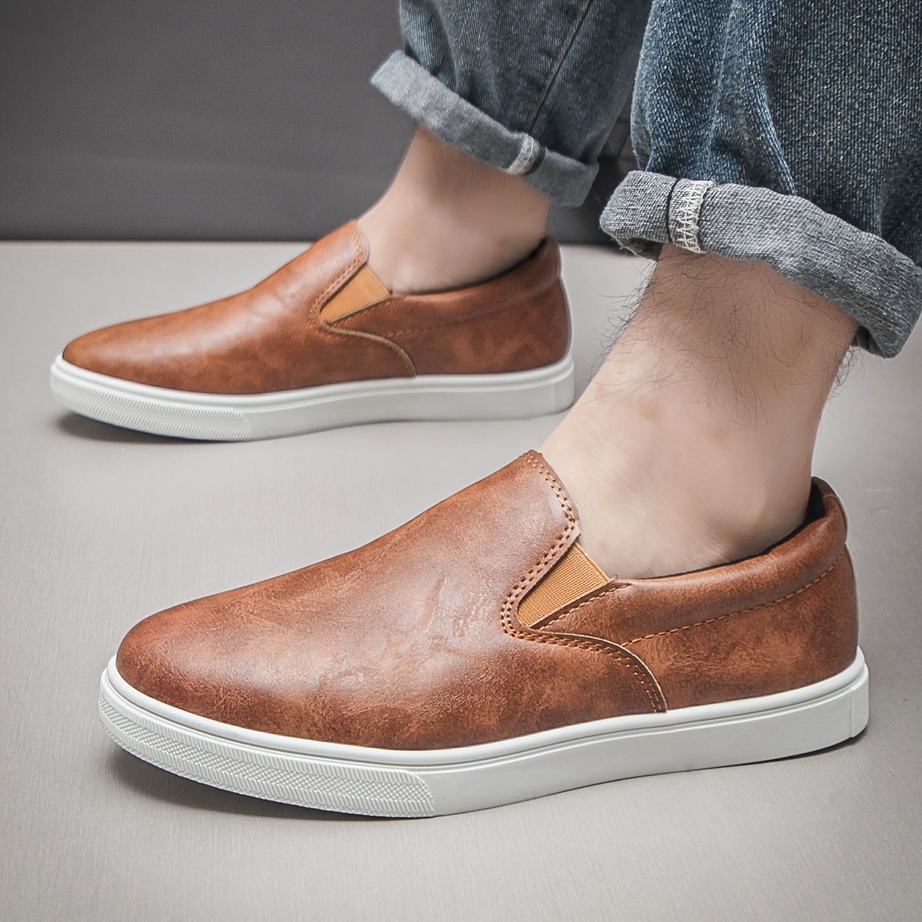 Men's Fashionable Simple and Comfortable Casual Sneakers, Non-Slip, Versatile Four-Season Style for Students