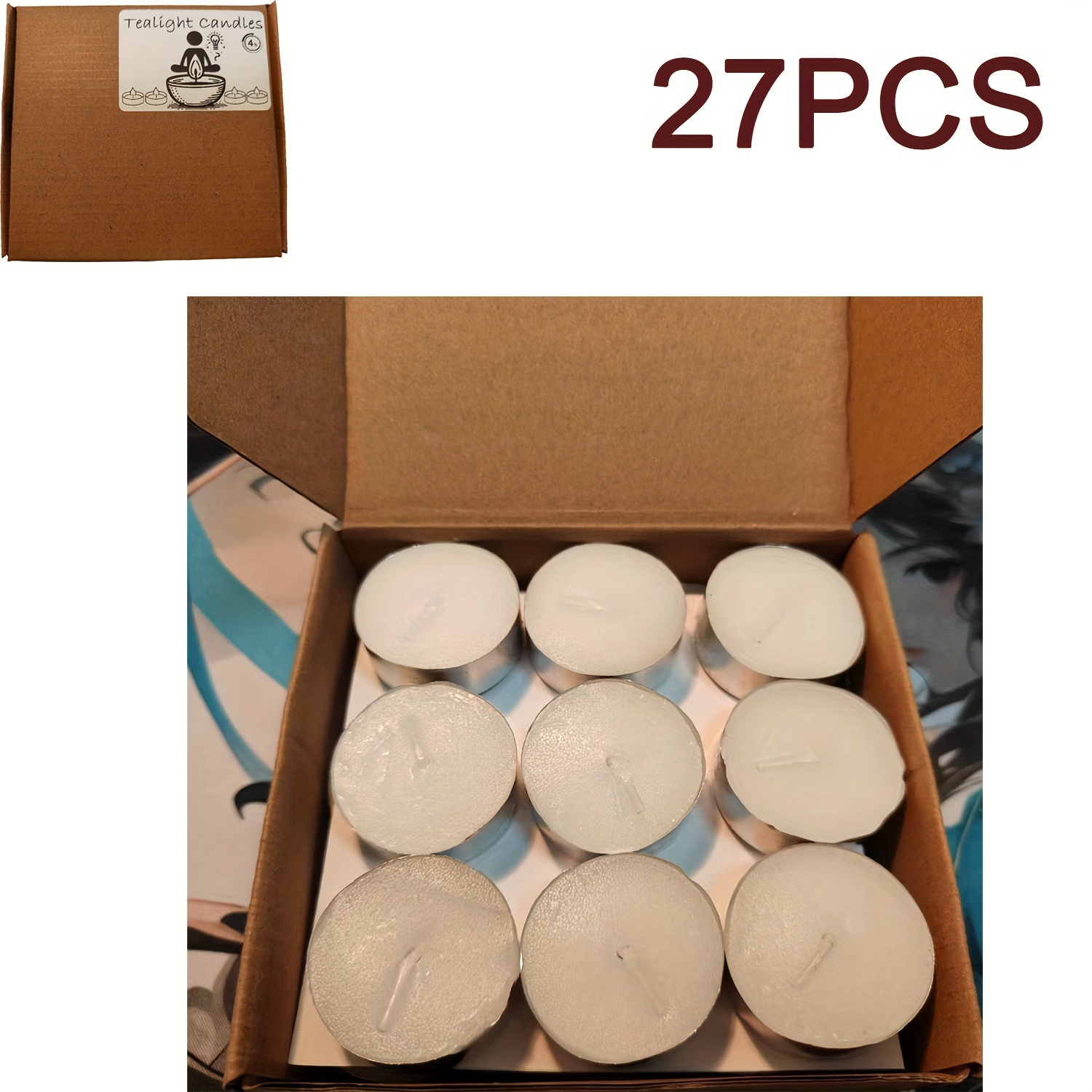 Tealight Candles - - 27pcs/12pcs Bulk Packs - White Unscented Smokeless Tea Lights For , Weddings, Christmas, Home Decorative For