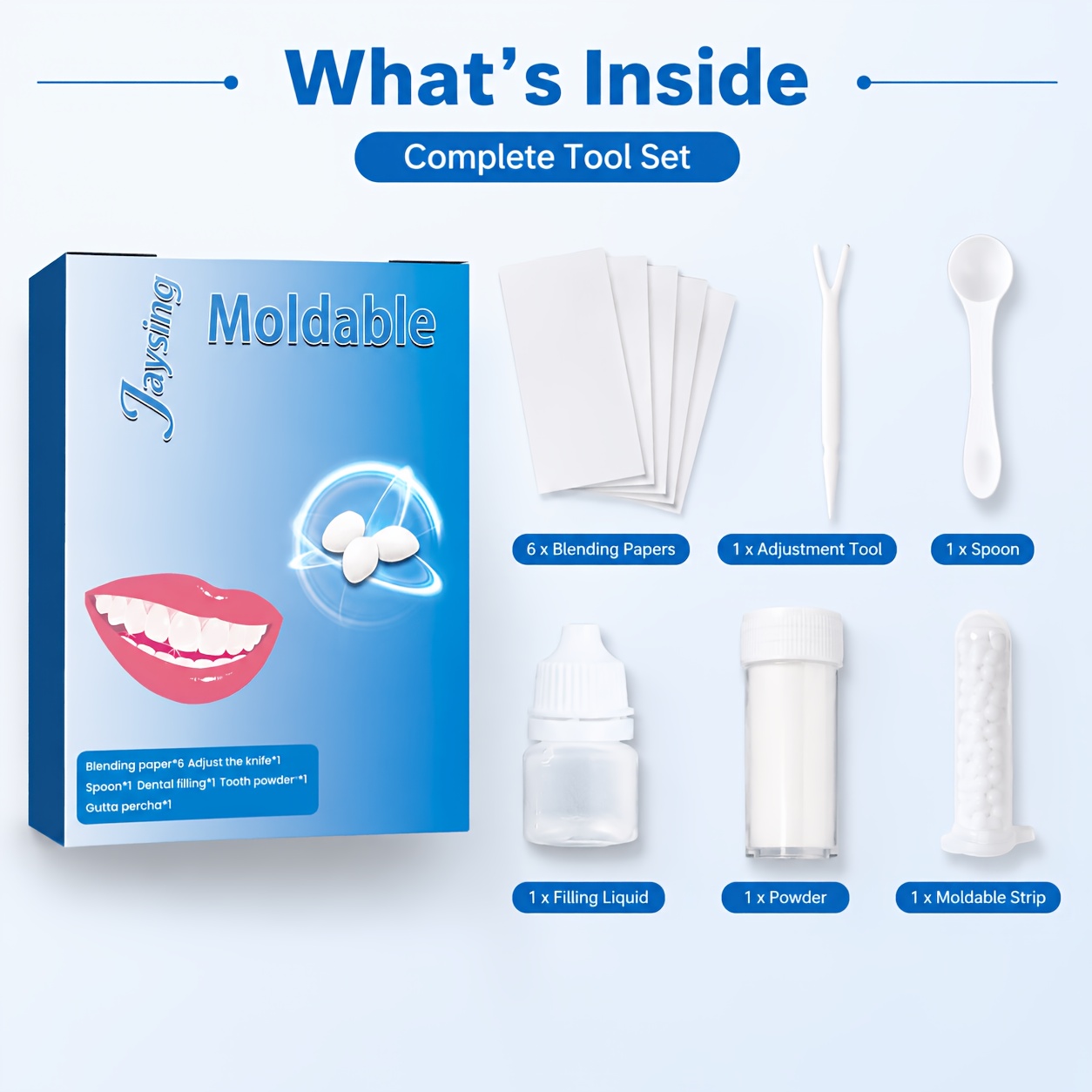 halloween kit moldable care set with mixing papers spoon and tool portable oral care accessories for gift for and holiday moments compact kit 3 54 x 2 68 x 0 79in Product details 5