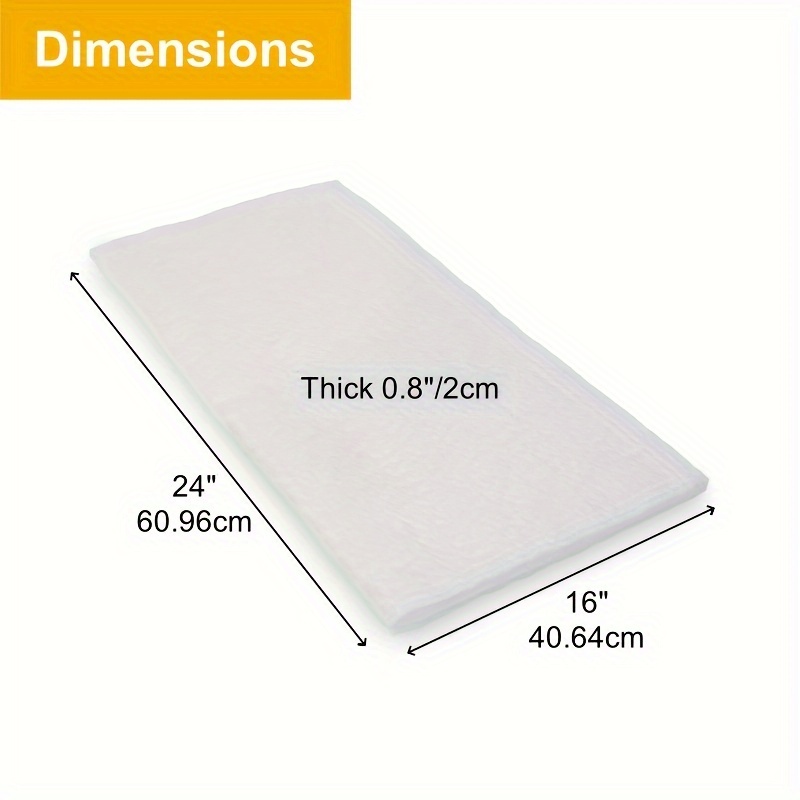Image of Ceramic Fiber Blanket That Withstands High Temperatures - 0.8 Inches Thick, Measuring 12 By 24 Inches (2 Cm By 30 Cm By 60 Cm), Suitable For Insulating And
