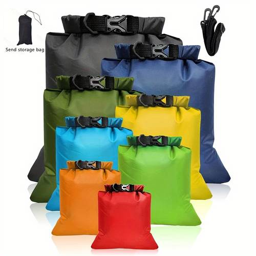 8-delige ultralichte opbergtas set voor buiten | capaciteit, duurzame organizer tassen met 13l 10l 8l 5l 3.5l 3l 2.5l 1.5l maten - perfect voor buitenliefhebbers, wandelen, kamperen, fietsen, reizen en opslagbehoeften