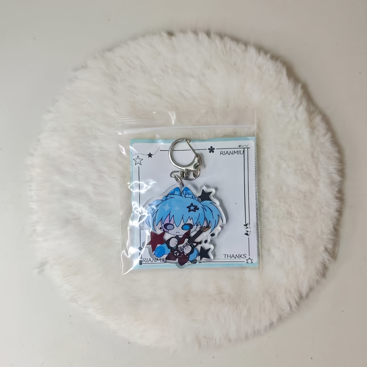 TEMU 2d Flat - [2d Flat] 's Face Acrylic Keychain Pendant