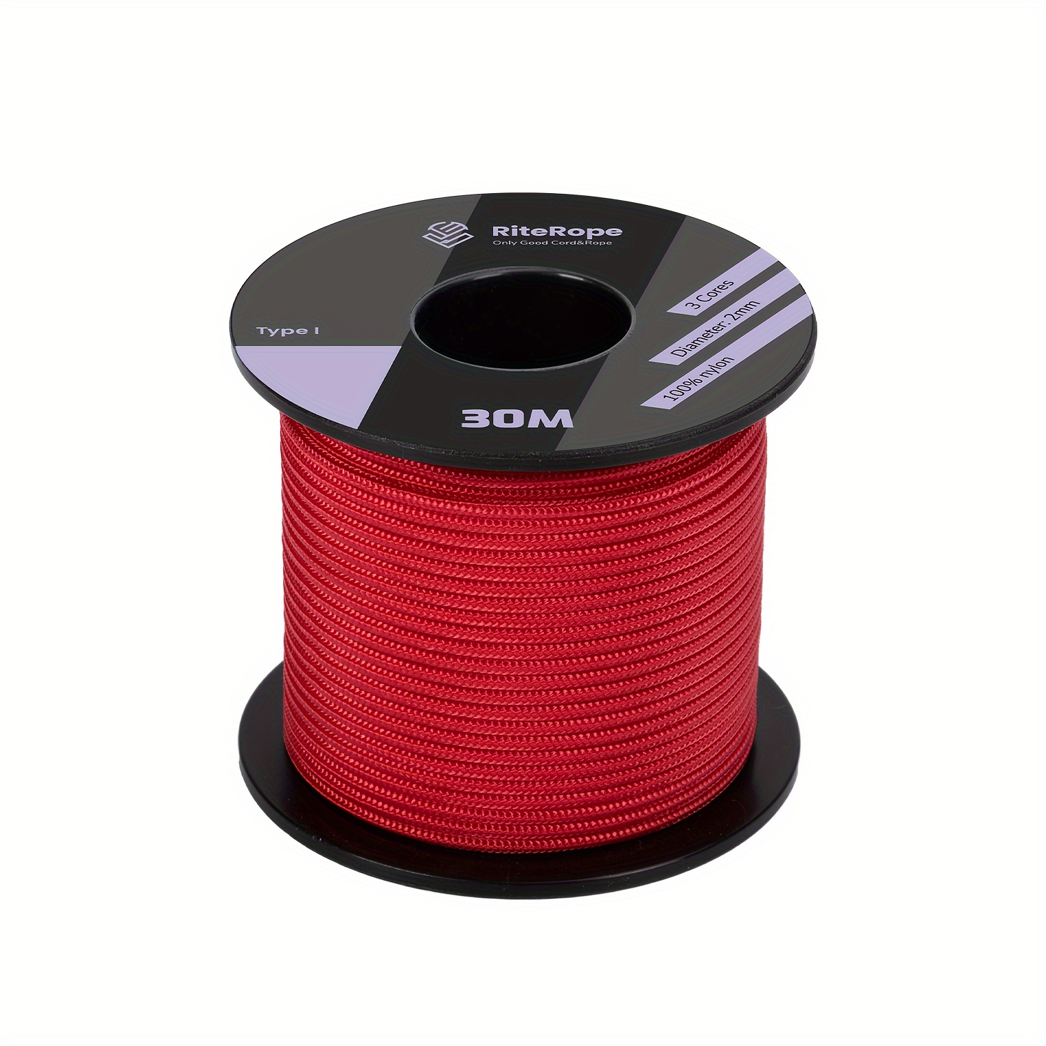 100% Nylon Rope, 30M Length, 2mm Thick for Outdoor Projects