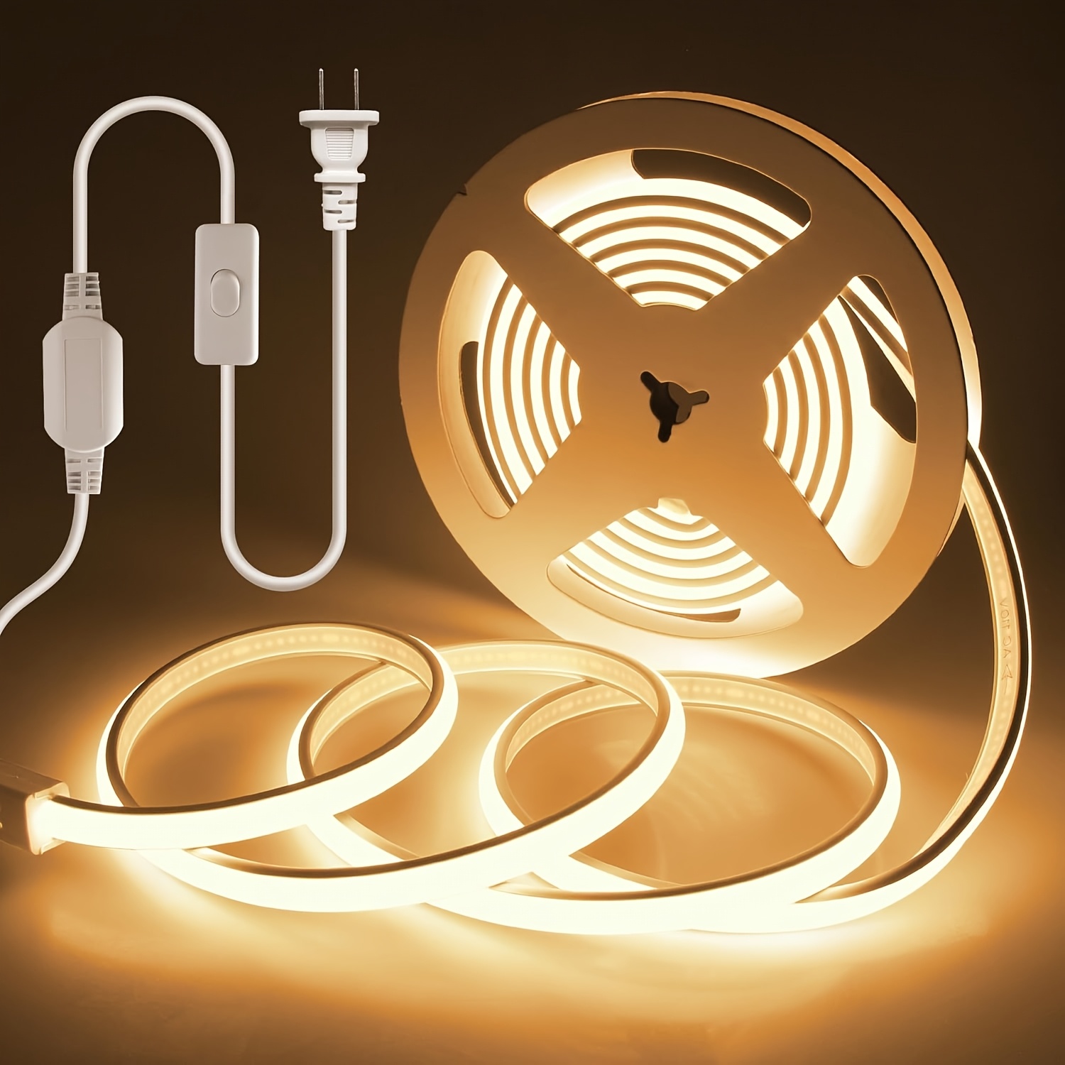 110v 120v led strip lights cob style   daylight led strip lights 3000k 6000k cri90 for indoor outdoor home commercial lighting   20m