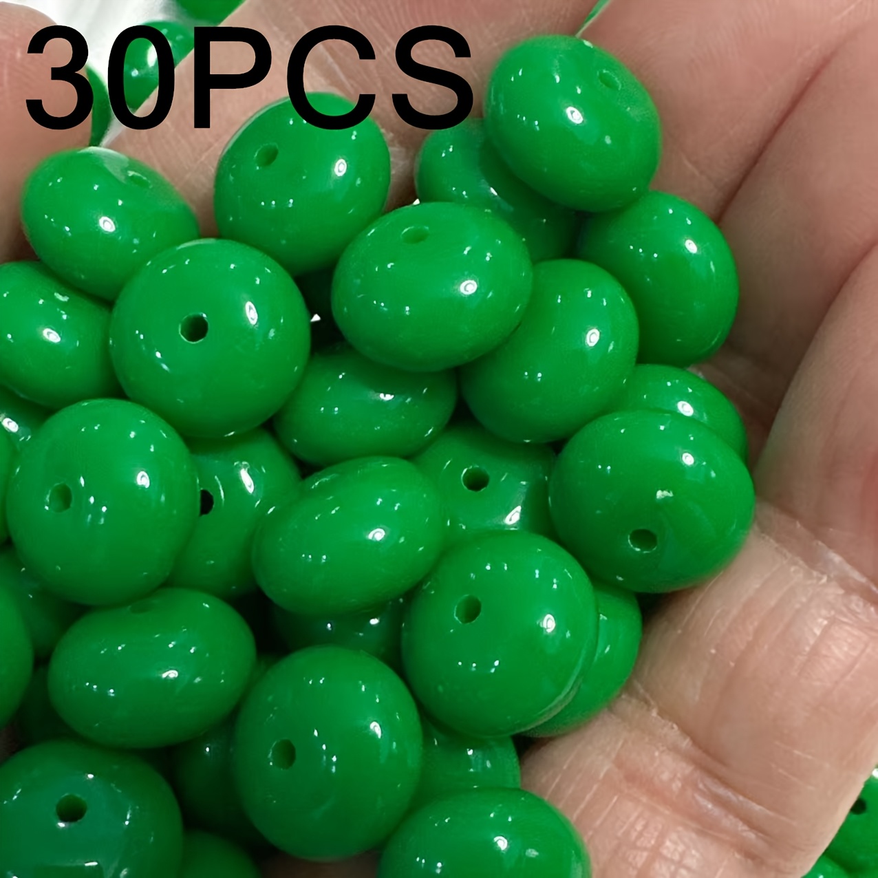 TEMU 30 stuks 8 x 12 mm Boheemse Groene Ronde Platte Kralen Vintage Handgemaakt voor Kralen S Kettingen Oorbellen Kleding Ambachten Sieraden Kraal