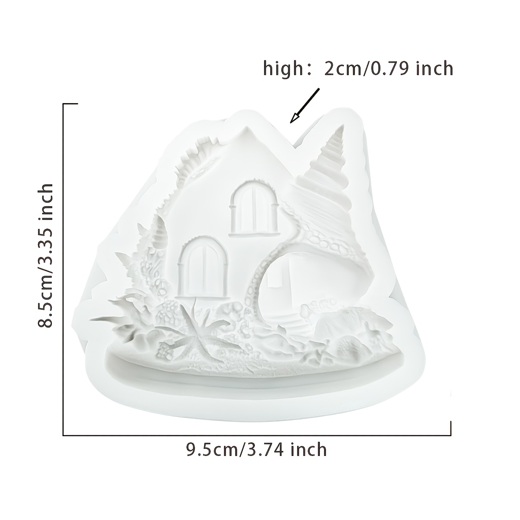Shell House Shape Mold, Silicone Mold, Polymer Clay Mold, Mold For Making Decorations, Craft Tools For Christmas And Thanksgiving