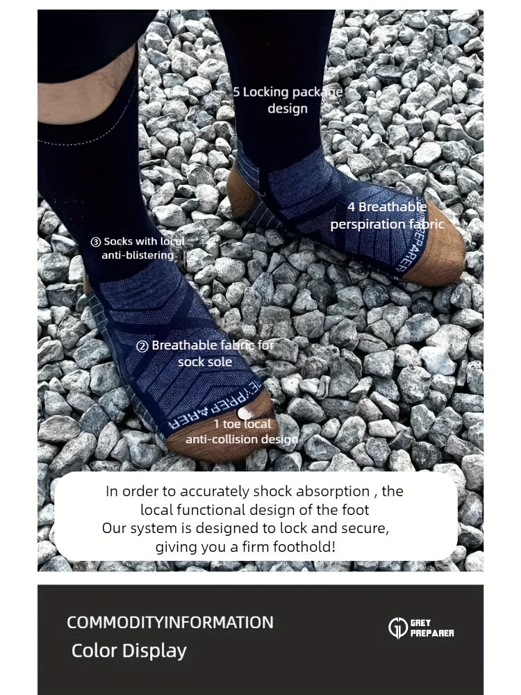 single pack outdoor mens wool wool quick breathable anti blister professional hiking mountaineering sports socks Product details 4
