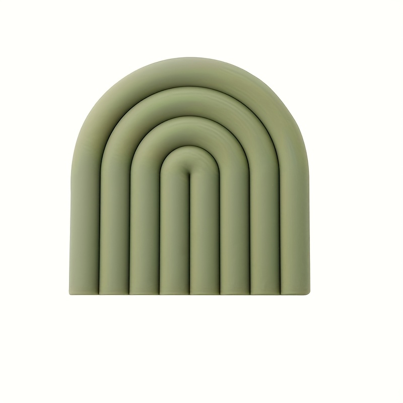TEMU 1pc Silicone Heat Insulation Table Mat For Plate Dish Pot Bow Shape Non-slip Water Cup Mat, Stylish Practical Trivet Pad For Hot Pots And Pans,