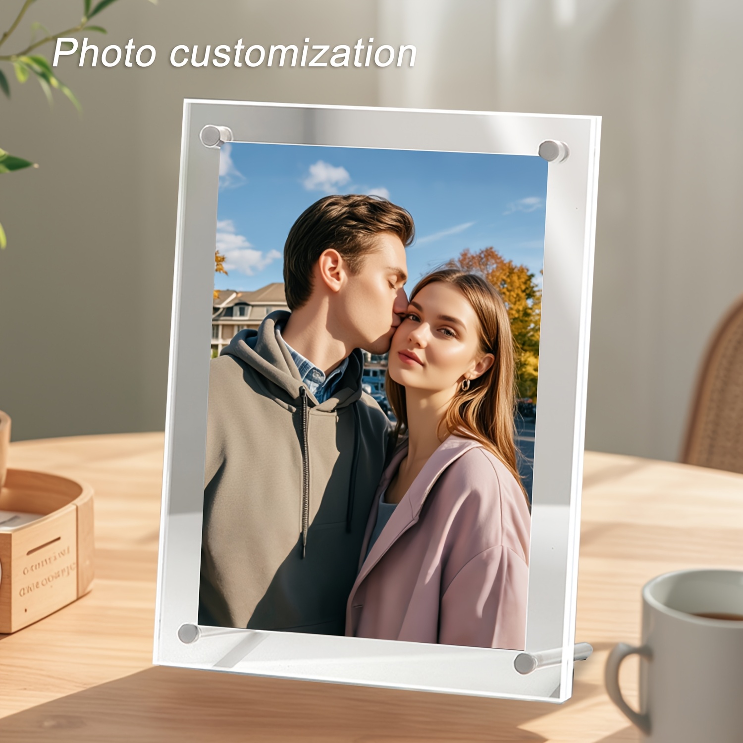 

1pc Personalized Acrylic Photo Frame, Custom Picture Frame For , Ideal Bedroom Decor, Perfect Gift For , Single Picture Frame Material