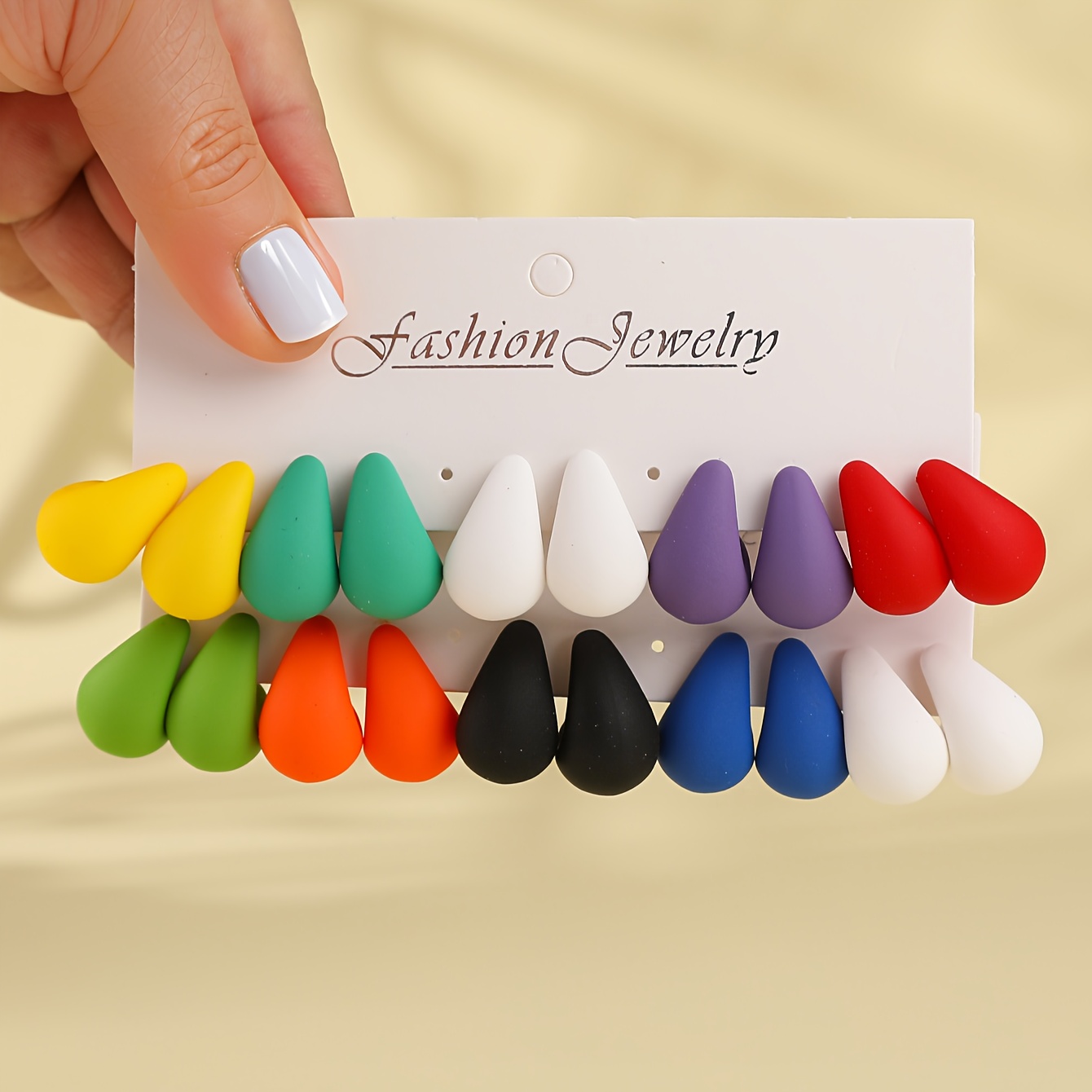 E-shop 10-70 Stück/Set Modische Dopamin-Farbige Wassertropfen-Ohrringe, Leichtes Material, Belastungsfrei, Ideal für den täglichen Damenlook