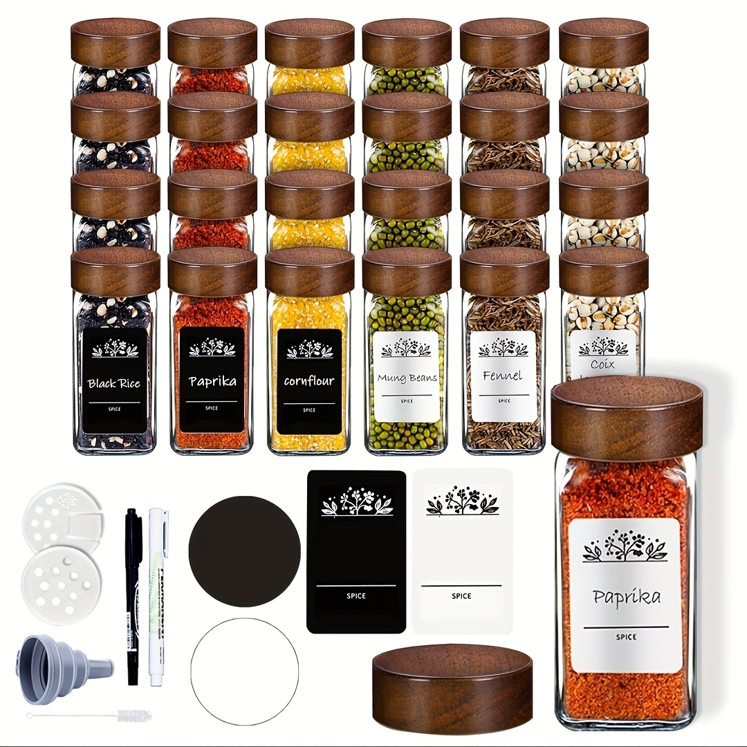 Kruidenpotjes, vierkant, 36 stuks, kruidenpotjes 120 ml, kruidenpotjes voor het