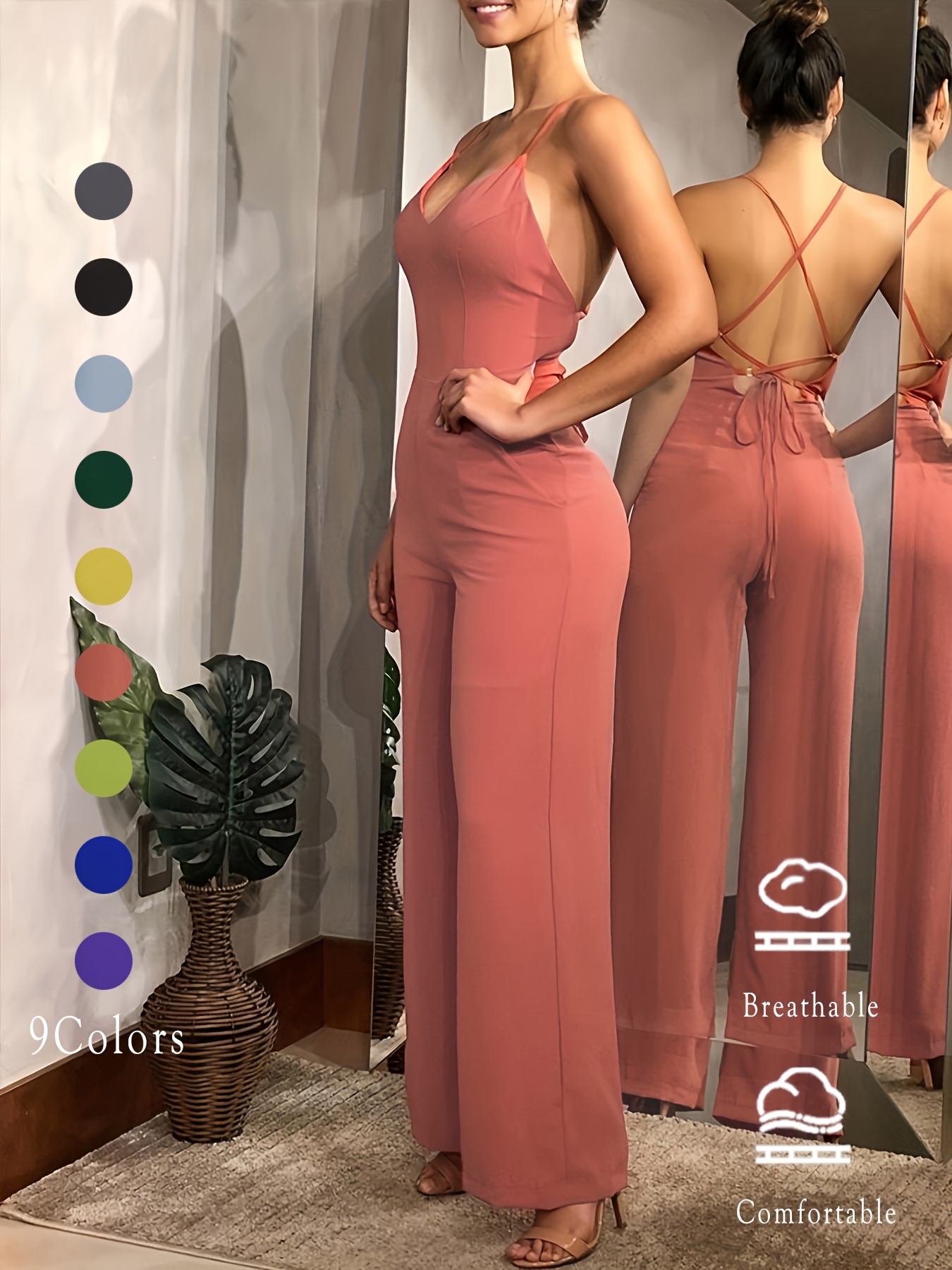 same style womens suspender jumpsuit summer fashion - Temu