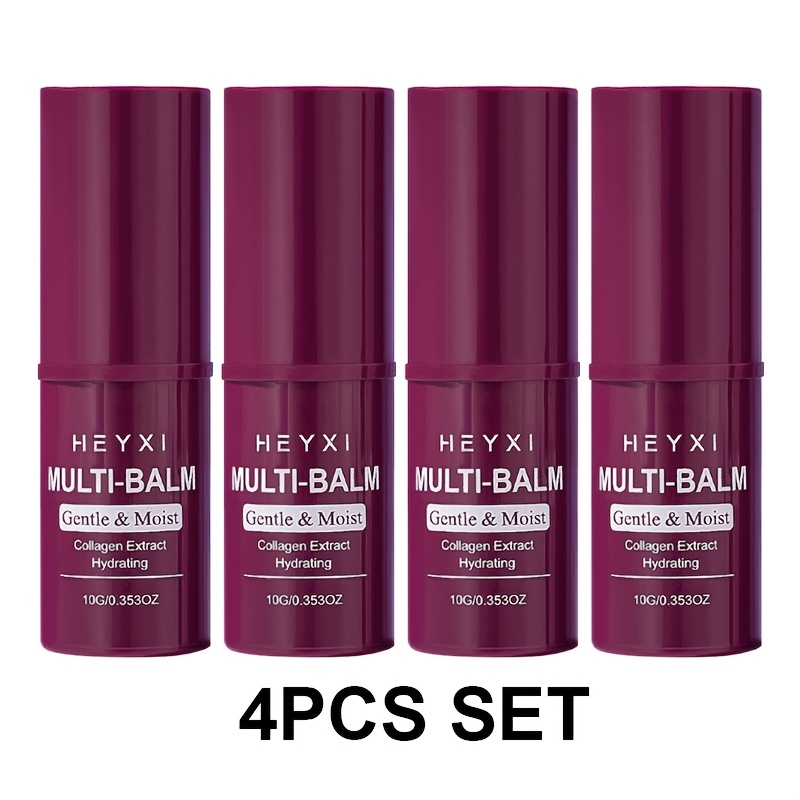 Image of Heyxi 4pcs Collagen Multi-effect Eye Cream Stick, Moisturizing Stick, Lightweight Texture, Skincare Balm For Face, Eye, And Neck, Comfortable All Day, Day And Night Use, Suitable For Types