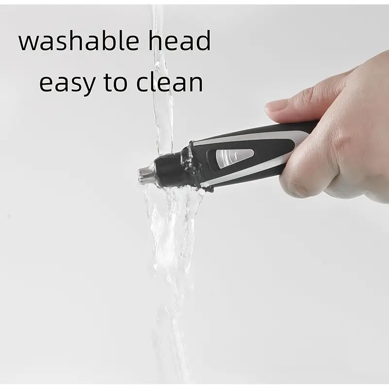 electric nose hair trimmer usb rechargeable portable detachable blade for ergonomic handle black white personal care grooming tool sleek grooming tool durable plastic body Product details 5