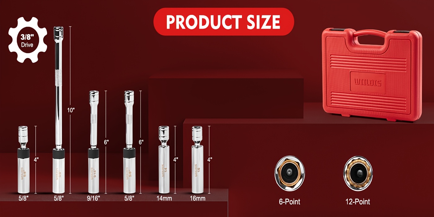 WIILDIS 6pcs 3/8