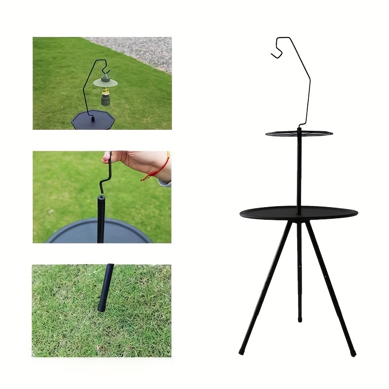 With Storage Bag, Outdoor Table, Outdoor Round Table, Double-layer Table, Adjustable Table