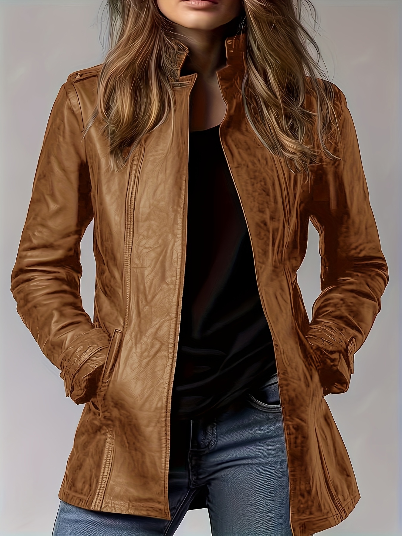 Women's Retro Motorcycle Jacket - Vintage Blazer