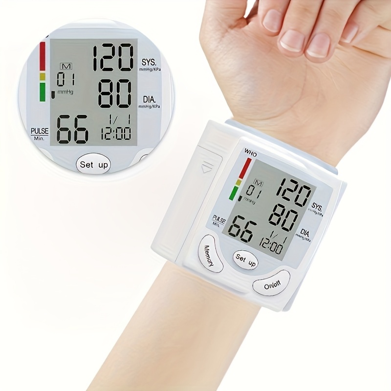 2pcs   kun automatic digital wrist   with adjustable cuff heart rate monitor who   certified portable design   for   management ck 101s   for home userfriendly interface clear display screen Product details 4