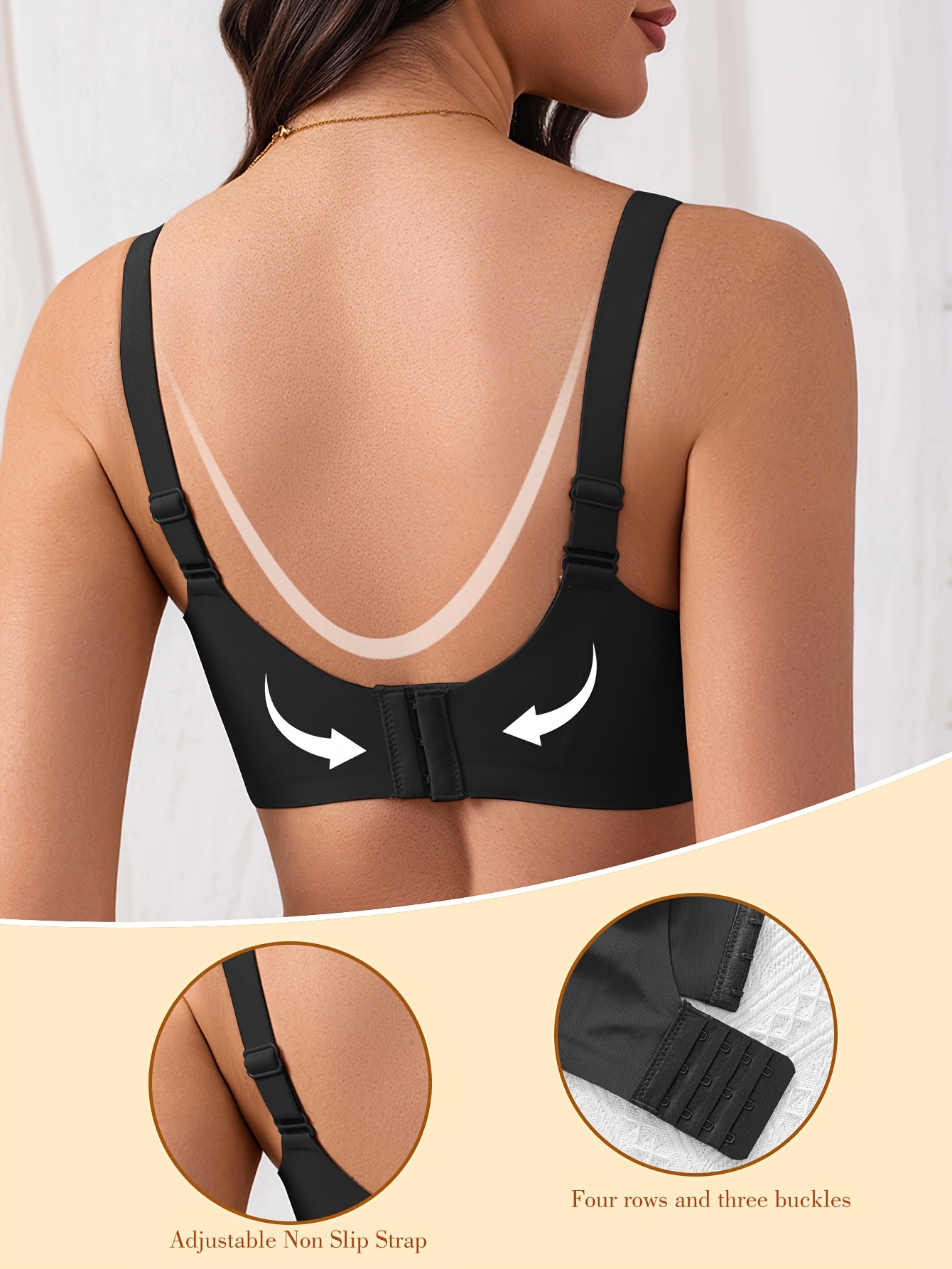 5pcs Seamless Jelly Sports Bra Set, Adjustable Straps