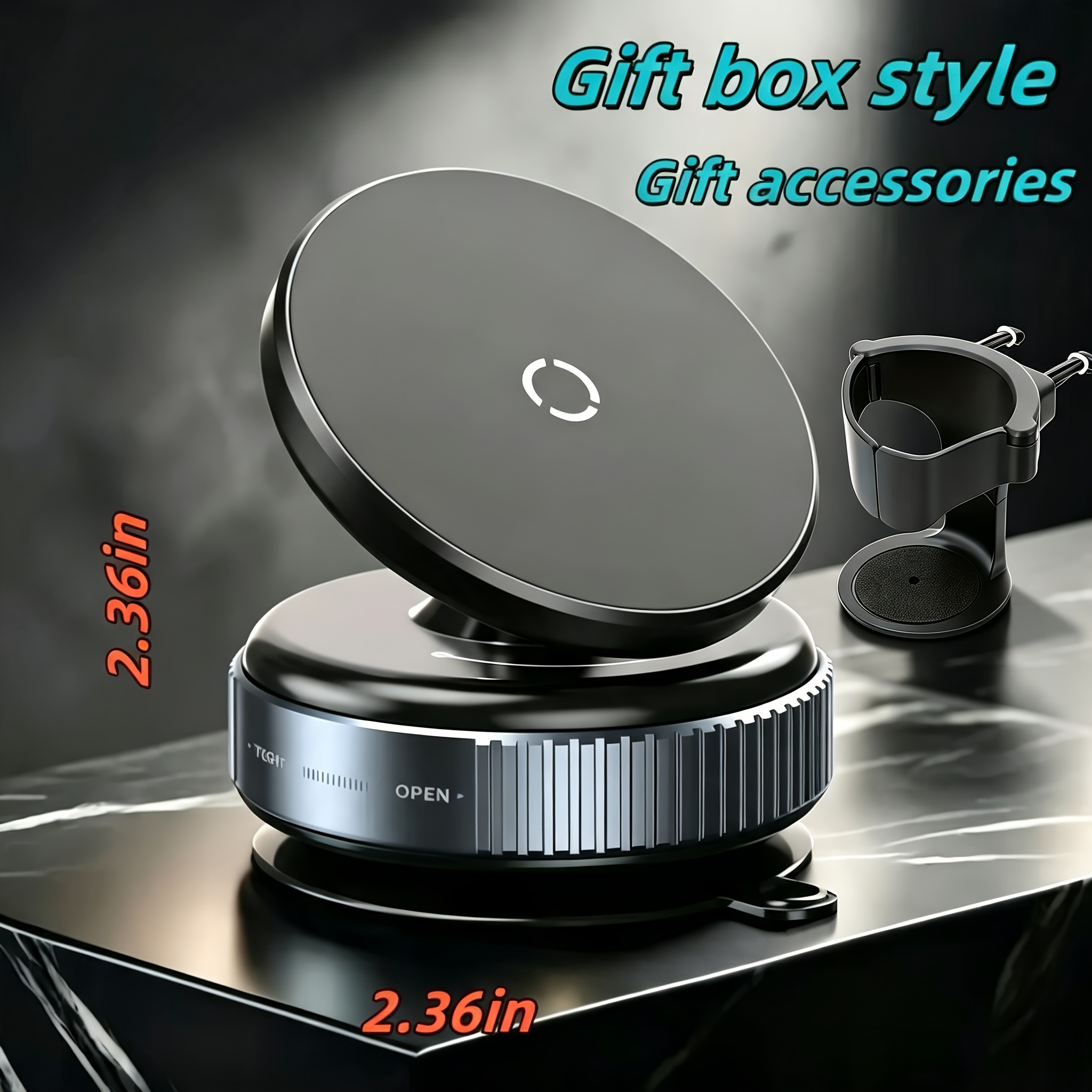 TEMU Upgraded 360 ° Adjustable Magnetic Phone Holder, New Car Magnetic Phone Holder, Multifunctional Navigation Car Device Installation Bracket,