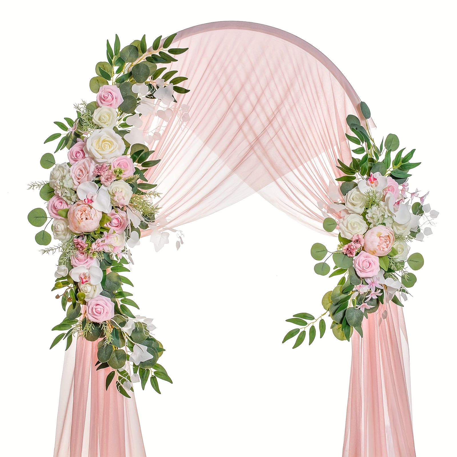 Image of Pair Of Synthetic For Adorning Wedding Arches, Suitable For Welcome Signs And Backdrop Embellishments, As Well As Home And Outdoor Garden Decor, Christmas Decor, Halloween Decor, Uv Resistant