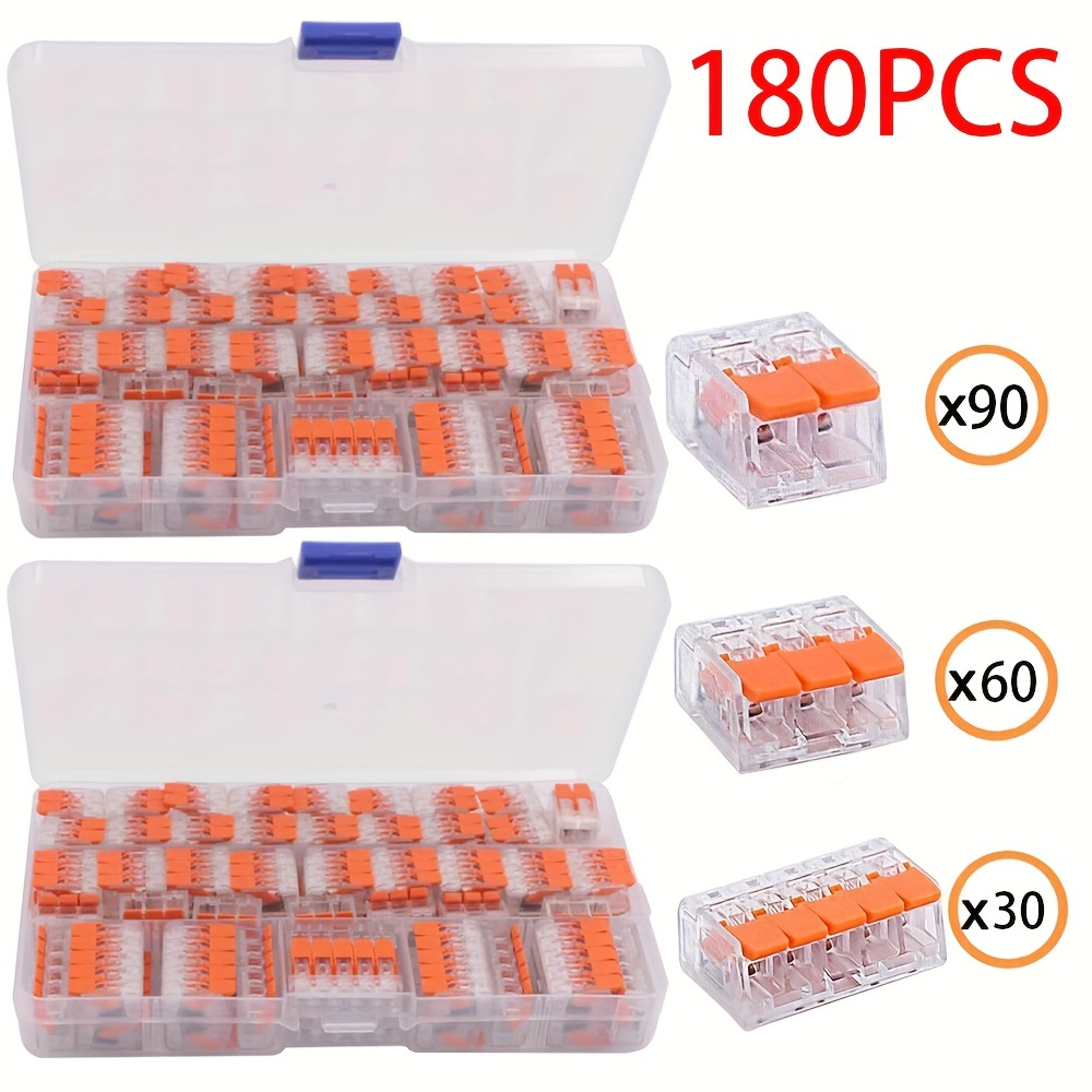 

Cable Cable Clamps , Of 75/90pcs Connection Clamps , 4 Mm² Terminals Connection Combined For Cable 2-3-5 Conductors