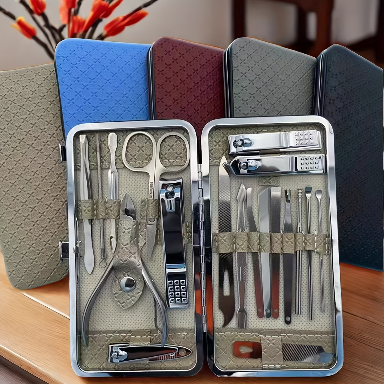 

19 Pcs/set Complete Manicure Pedicure Set, Nail Clipper, Files & More Perfect For Home Travel