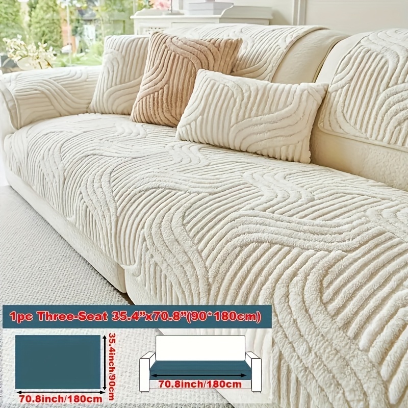 TEMU Protège-canapé Luxueux pour Animaux 1pc - Housse Anti-Dérapante en Tissu Résistant aux Griffes | Polyester Respirant 300GSM Lavable, Couverture