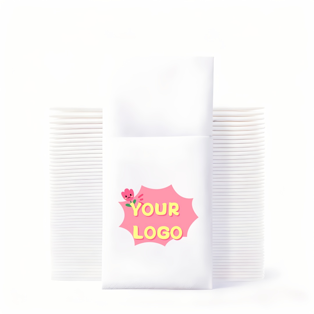 TEMU Custom Disposable Thickened Dust-free Napkins, Creative Dust-free Paper Placemats, Napkins, Customizable Text And Logos, Cutlery Storage Bags,