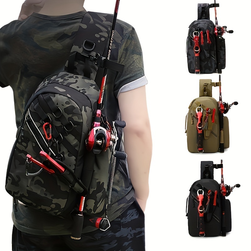 1pc Fishing Tackle Bag, Fly Fishing Bag, Sling Pack, Portable Fishing Fanny  Pack, Waist Pack With D-Rings And Adjustable Waist Strap