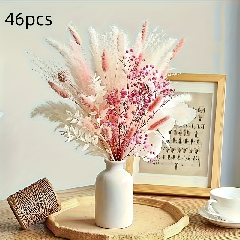 E-shop 46 Stück künstliche rosa Blumensträuße im Bohemian-Stil | Elegante künstliche Blumen für Heimdekoration, Hochzeiten, Partys, Gartendekoration im