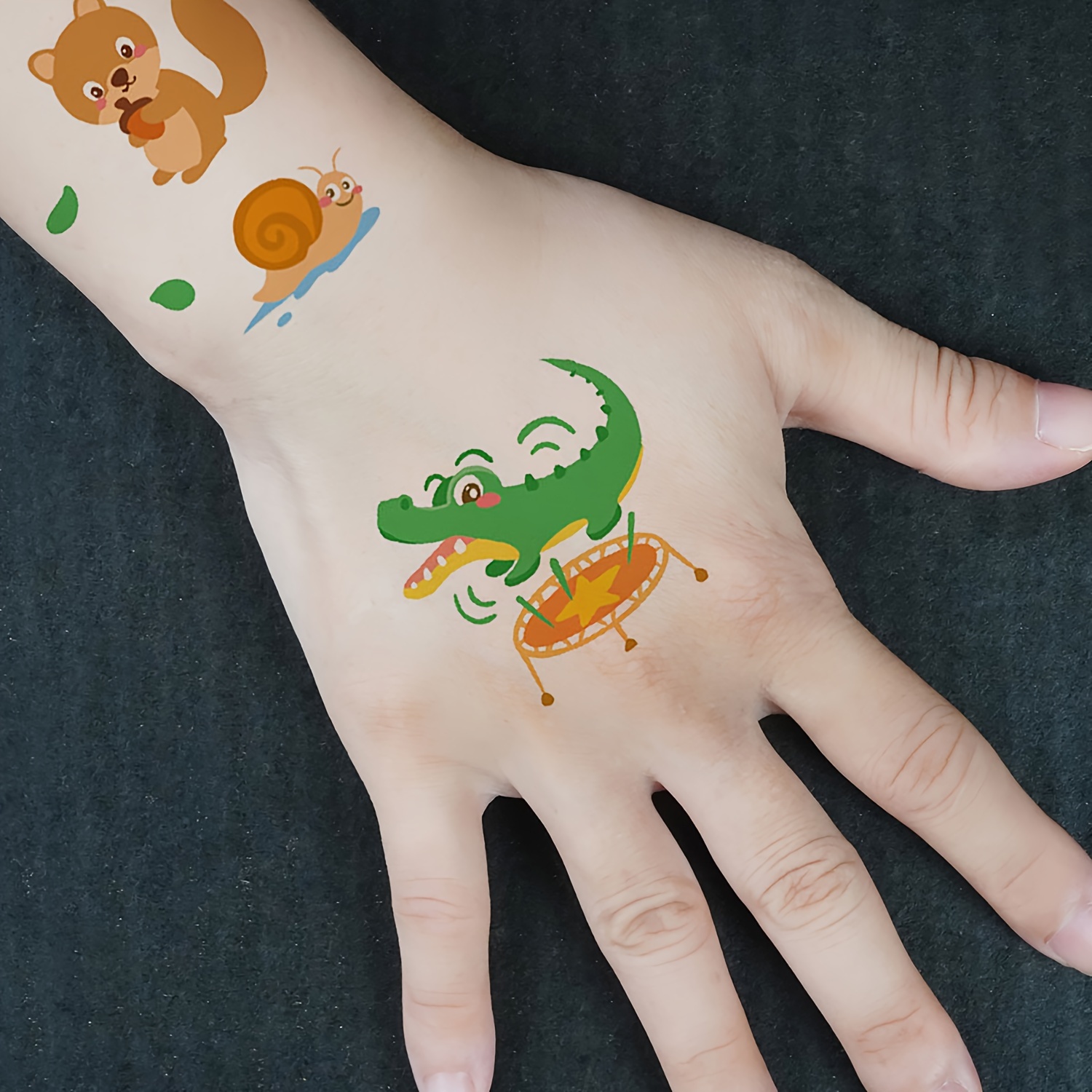  Tatuaje temporal para niños, 10 hojas de tatuajes para
