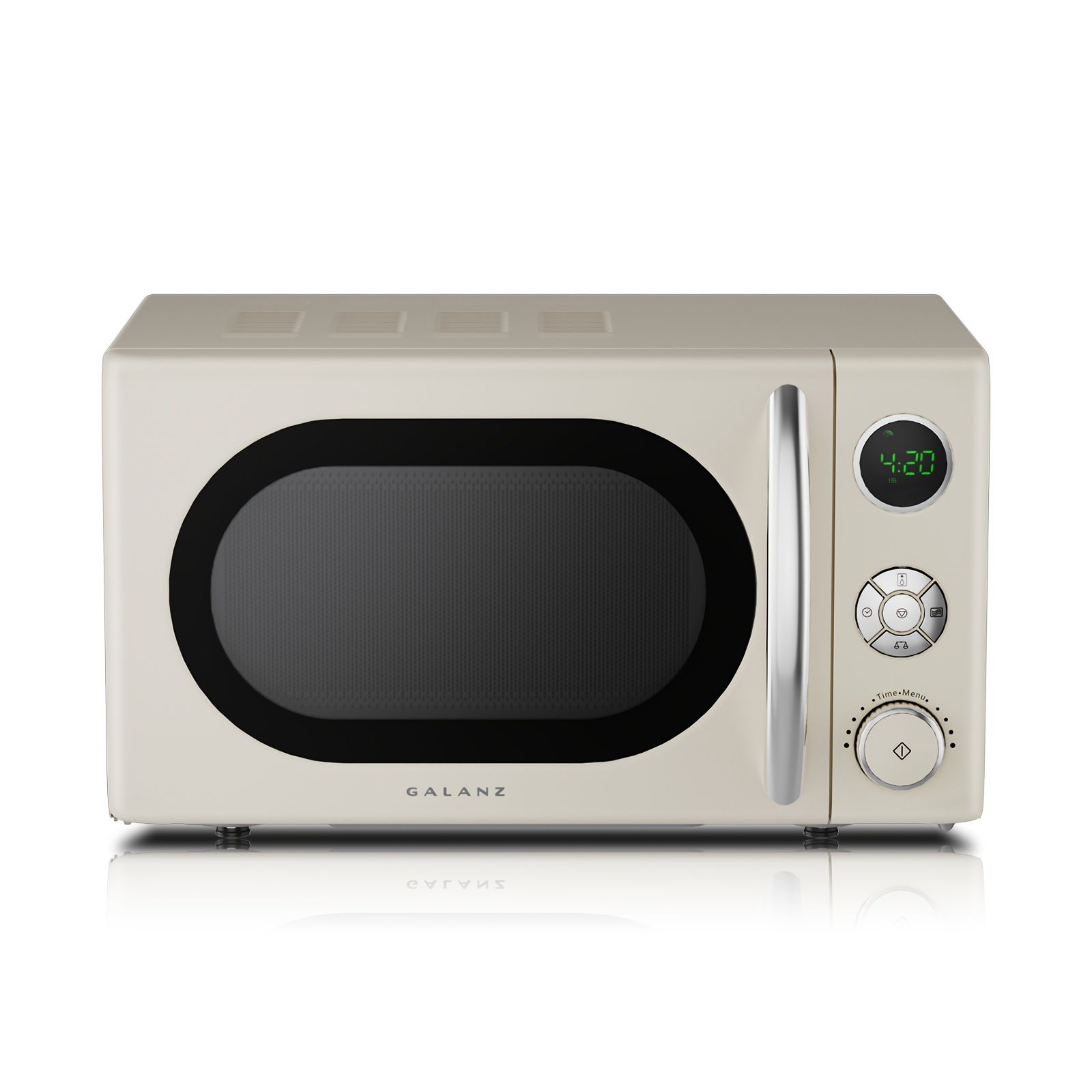 Image of 20l Galanz Grand Star Desktop Microwave Oven, 700w High Power, Stainless Steel, Auto Cook & , Kids-safety Lock, Perfect For Home, Kitchen & Office Dorm, Black -colored