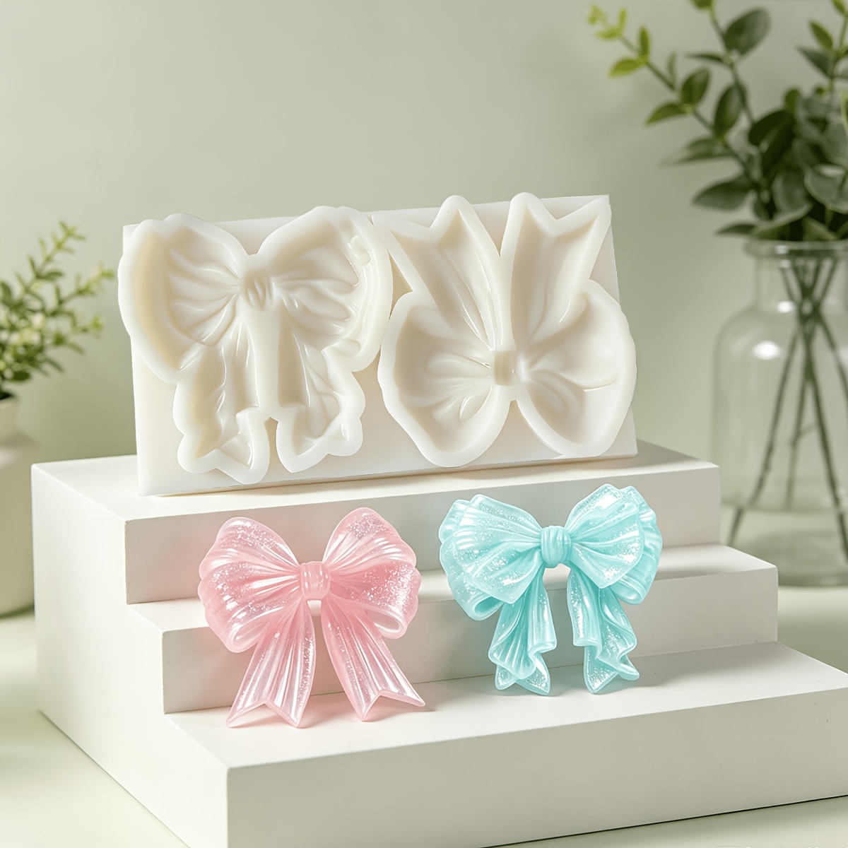 TEMU 1 molde de silicona para chocolate con forma de de 2 cavidades, molde de fondant para decoración de pasteles de estilo , suministros de horneado