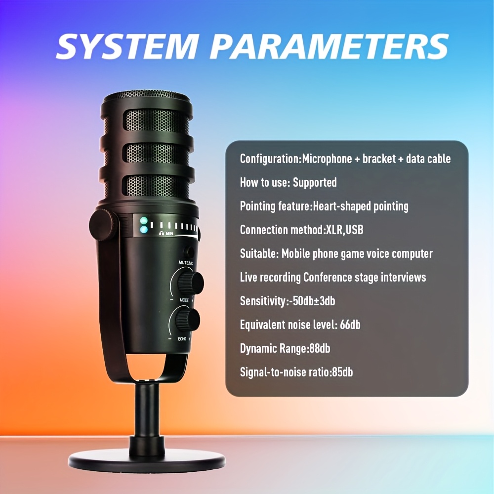   mu530 multi purpose vocal   suitable for mobile computer singing live recording gaming   microphone stand set   details 6