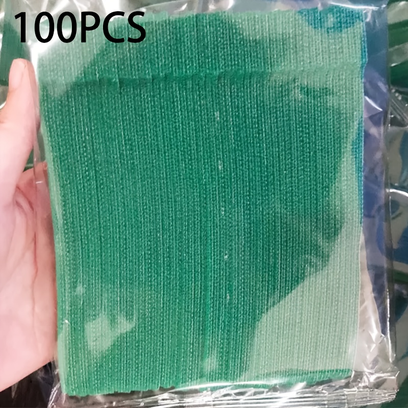 E-shop Ein Set wiederverwendbarer, 15 cm (6-Zoll) große, verstellbarer, rutschfester Pflanzenbinder aus Nylon in Grün, geeignet für Kletterpflanzen,