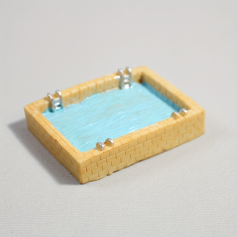 miniature dollhouse swimming pool accessory 1:12 scale model