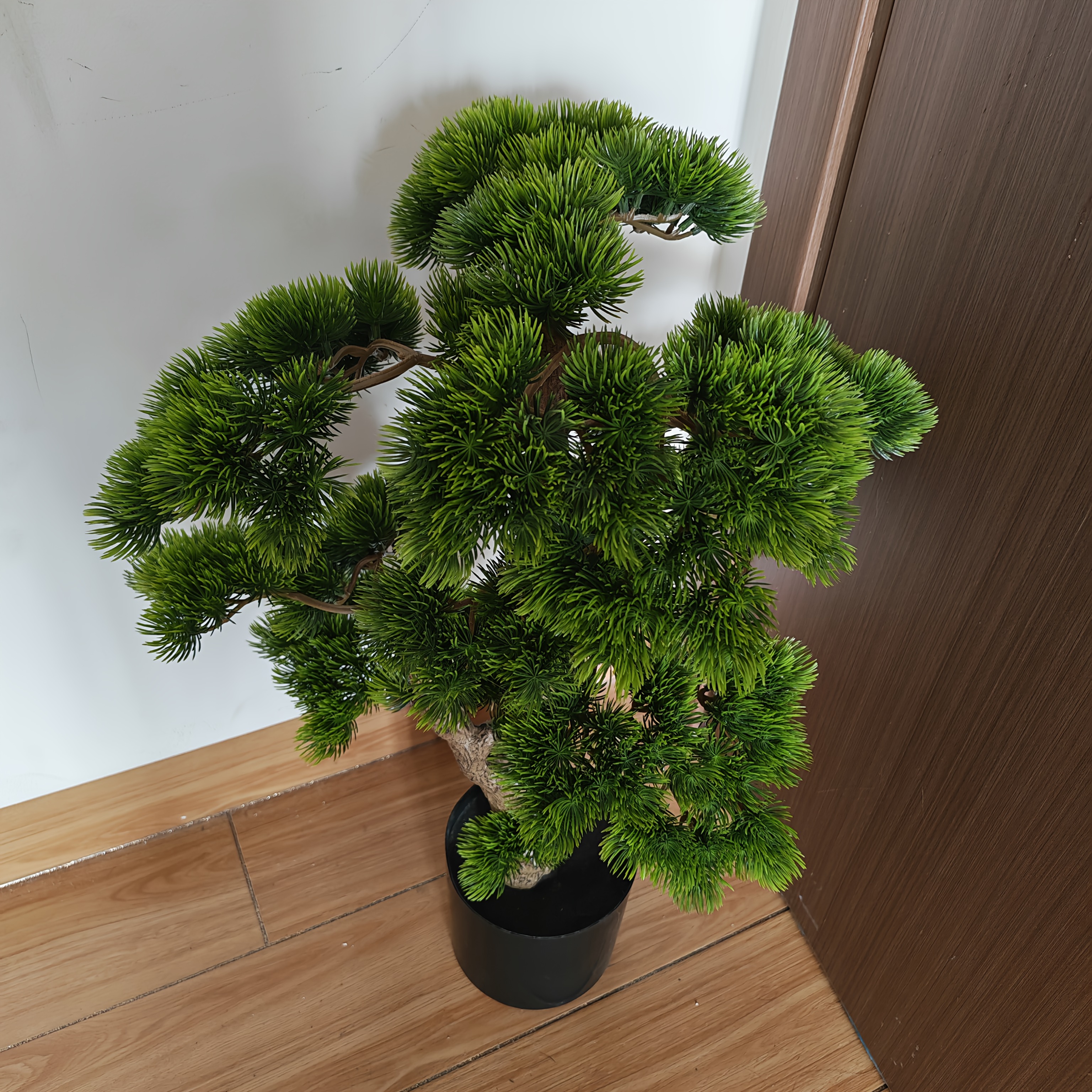 Artificial Pine Bonsai, Green Plant Potted Decor For Living Room, Hotel, Courtyard, And Balcony