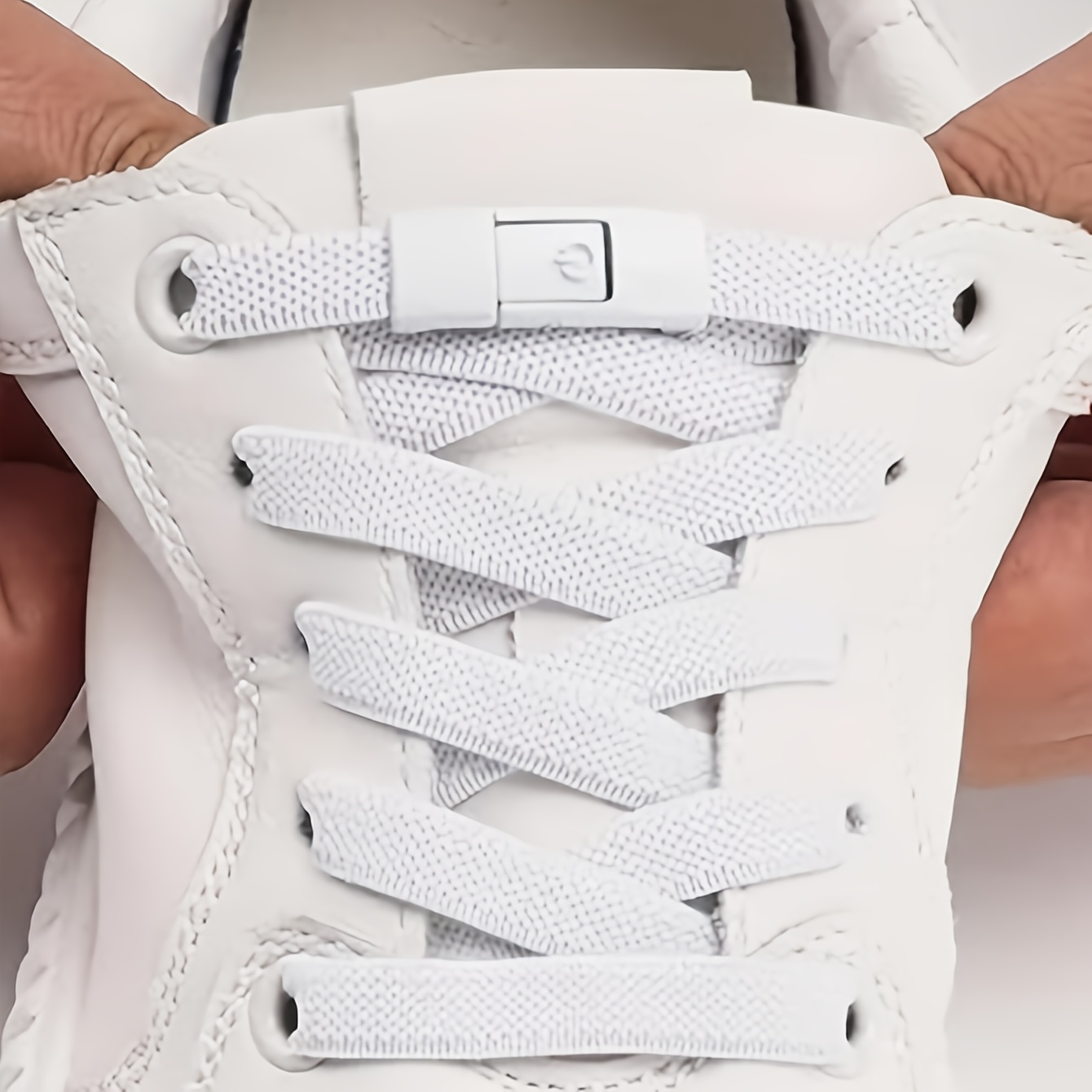 TEMU 2 Paires de Lacets Élastiques Nœud – à Verrouillage Rapide, Lacets Élastiques Fixes Nœud, Très Adaptés aux Baskets et Chaussures Décontractées,