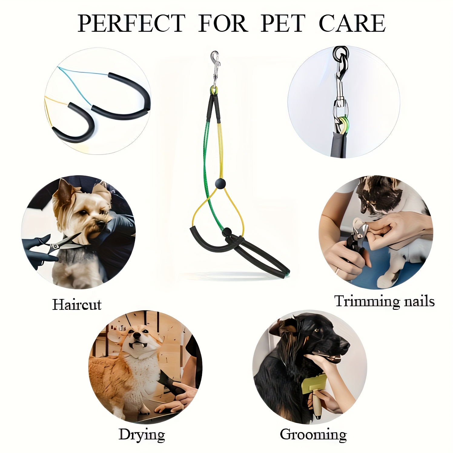 Adjustable Pet Grooming Table Hanging Leash for Cats and Dogs