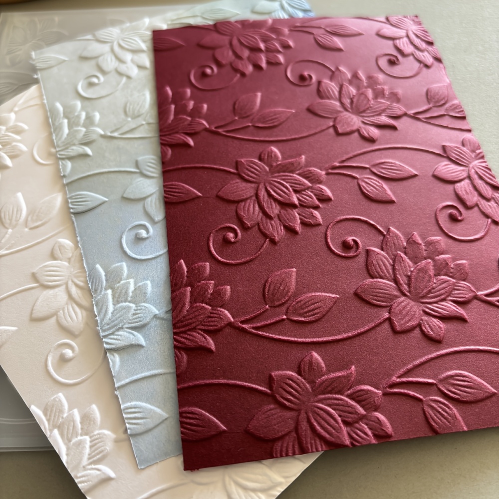 3D Spring Flower Embossing Folder 4x6 Inch - Floral Card Making Template For Scrapbooking