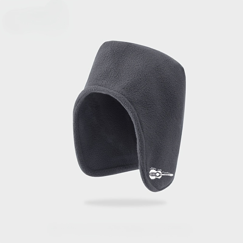 E-shop 1 Stück Winter Doppellagige Fleece-Mütze für Senioren - Gitarren-Reflexionsdruck, Weiche, warme Ohrschützer-Mütze aus Polyester, Geeignet für