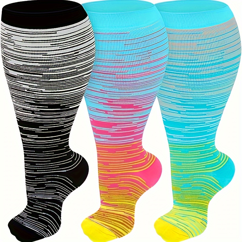 Plus Size Compression Socks Women Men 15 20 Mmhg Extra Wide - Temu Canada