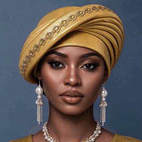 imagem do item 1 unidade, feminino, auto turbante de cabeça da , turbante de cabeça para mulheres, tecido e , adornado com diamantes, exalando e elegância. adequado para festas de aniversário, jantares, casamentos, feriados e presente de aniversário para mulheres