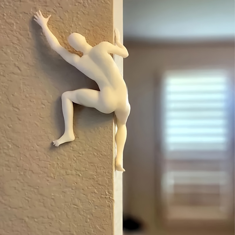 

Unique Climber Wall Art - Striped Plastic Sculpture For Indoor Decor, , Christmas, Easter, Thanksgiving