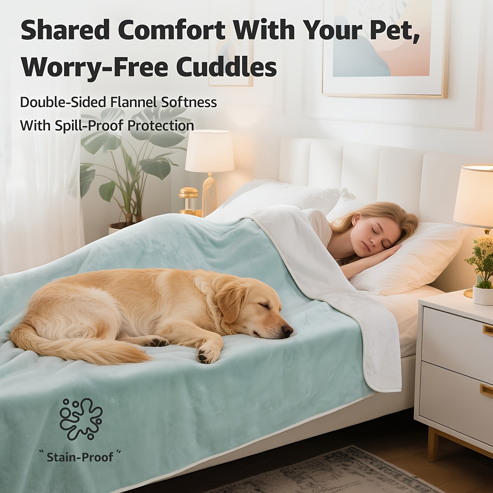Blanket For Bed: Reversible Soft Flannel Love Blanket, Bed Blanket For Couples Washable, Spill-proof Dog Throw Blanket For Couch, Sofa Protect, Camping, Travel, Grey