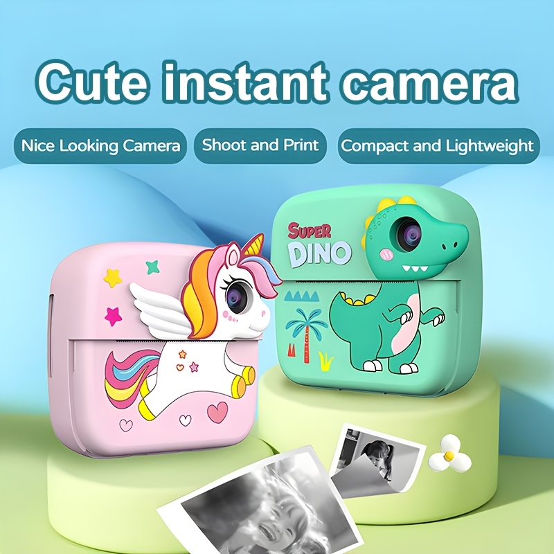 Appareil Photo Instantané Enfant Dinosaure – Écran 2,4 Pouces, Vidéo 1080p, Impression Sans Encre – Cadeau 3-14 Ans - 10