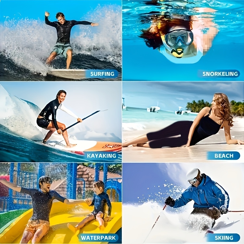1/2/4pcs IP65 Waterproof Bag Secure-Lock Thick Cushion For 7-inch Phones Swimming Surfing Beach Cruises Skiing Outdoor Sports_voghion.com