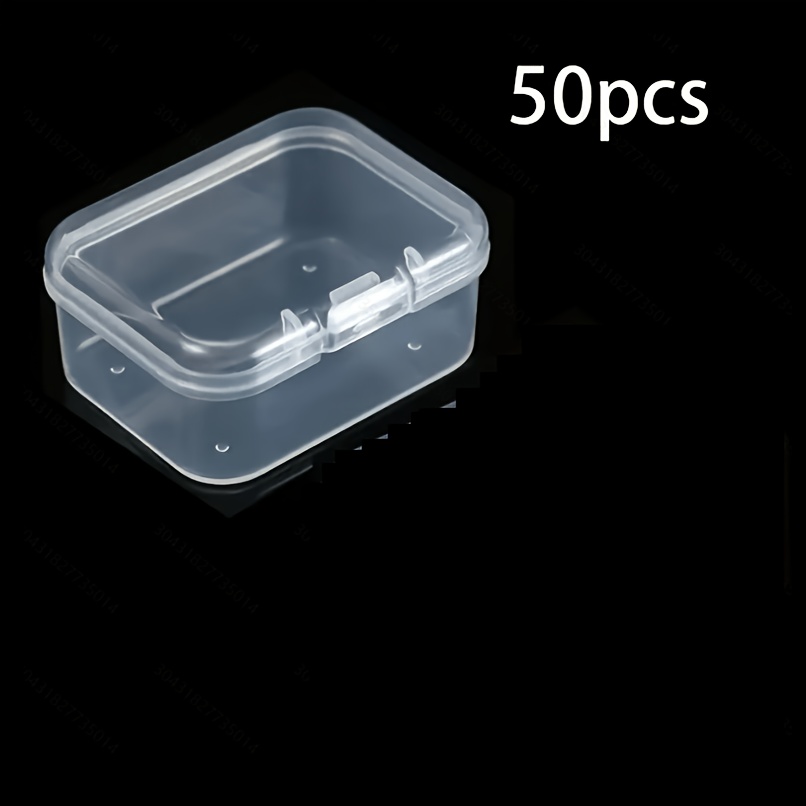 TEMU 50 Clear Plastic Storage Boxes With Lids - Transparent Organizer Boxes Suitable For Arts, Crafts, Office, Travel - Stackable, Space-saving,