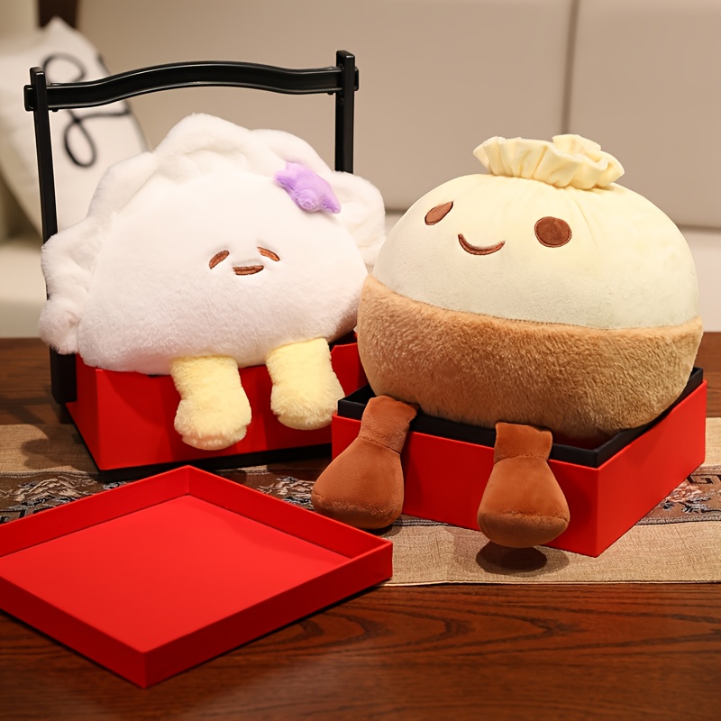 woofable 中国の餃子＆包子ぬいぐるみ かわいい蒸しパンのぬいぐるみ
